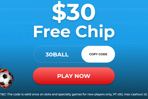 30 Free Chips no Deposit Bonus